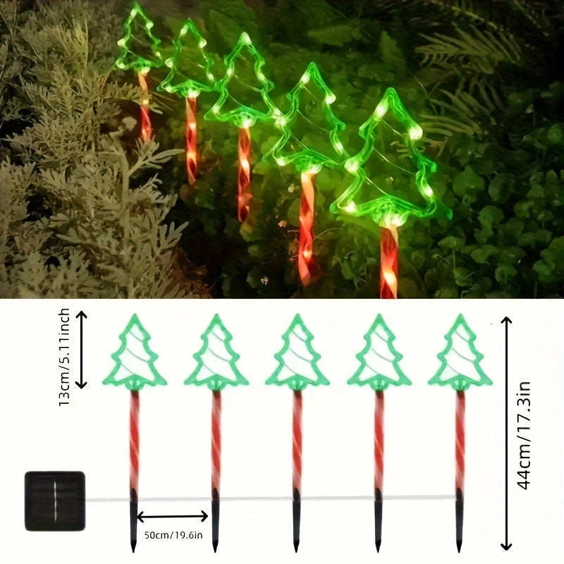 LumiFest | Zuurstok met kerstboom (set van 5)