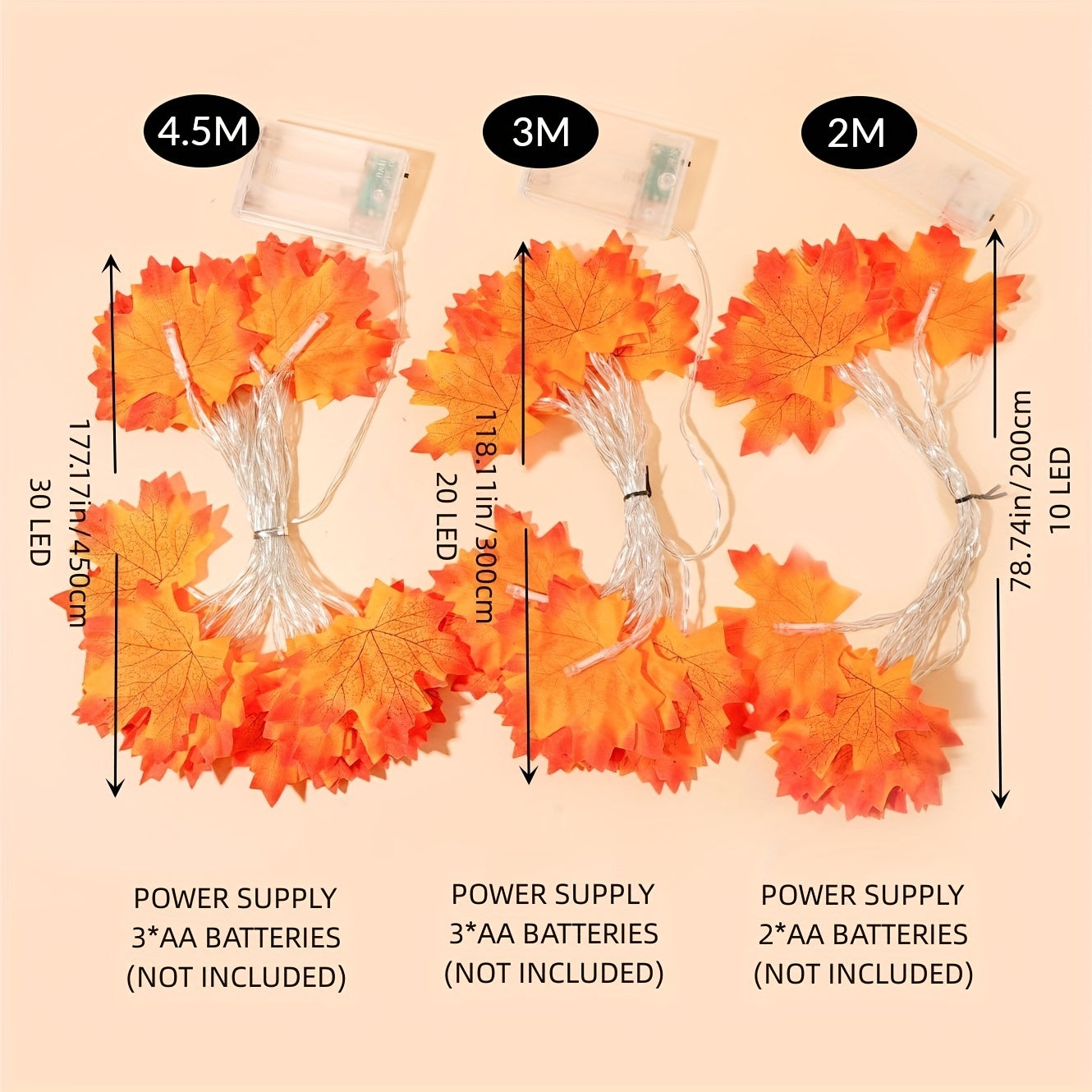 Autumn Glow Leaf | Lichtsnoer met blaadjes