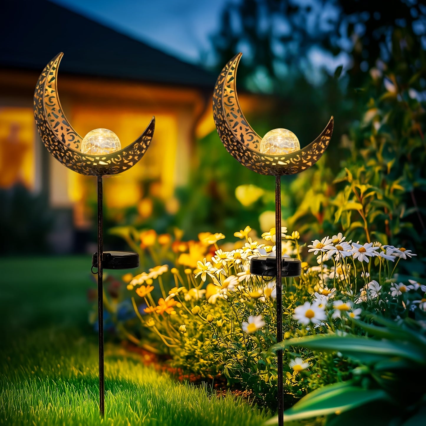 LunaGlow Aura | Maansikkel tuinlamp