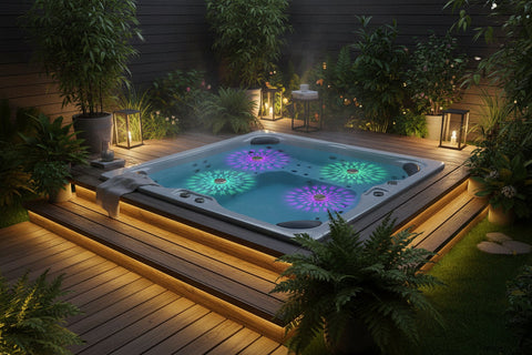 Verlichting bij een jacuzzi