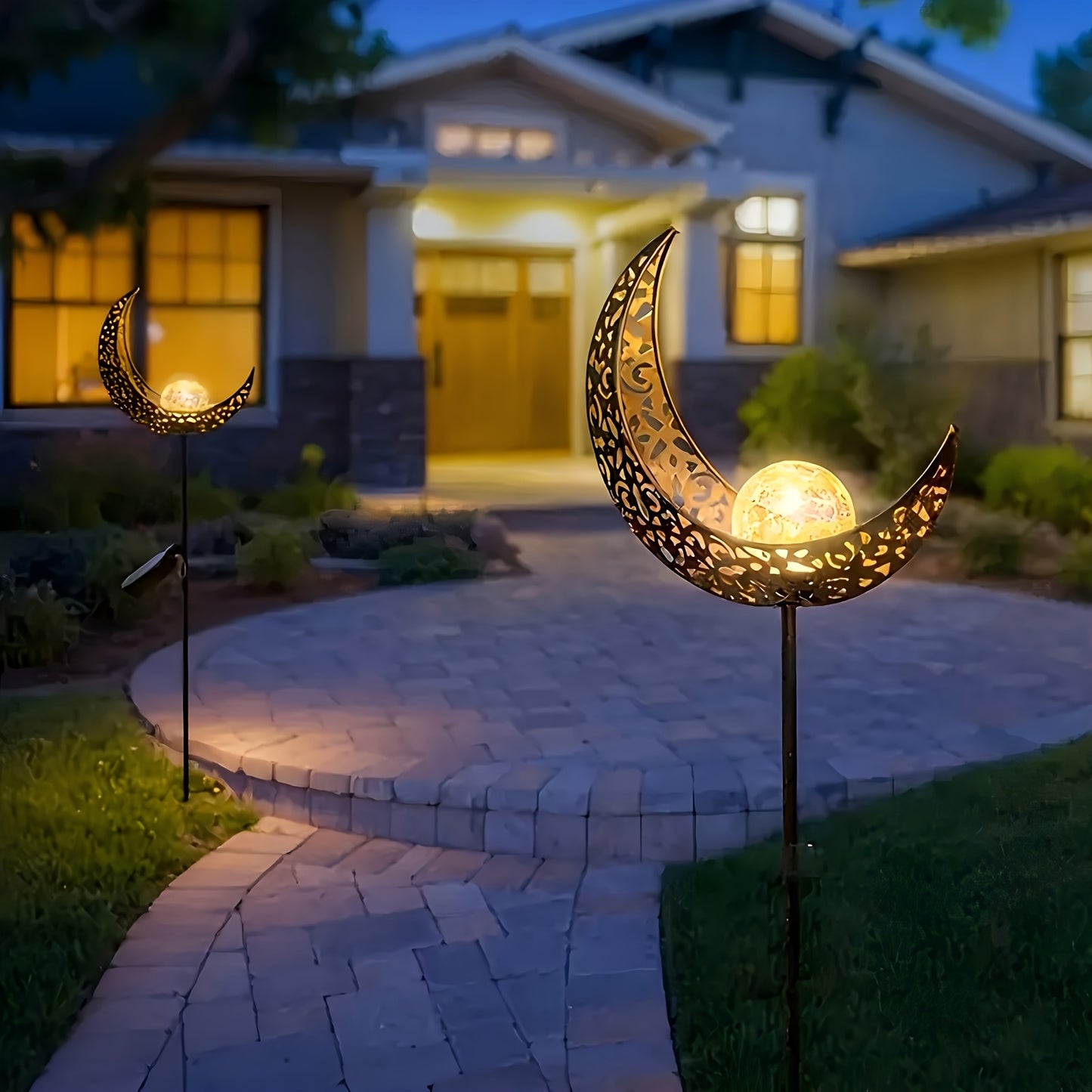 LunaGlow Aura | Maansikkel tuinlamp
