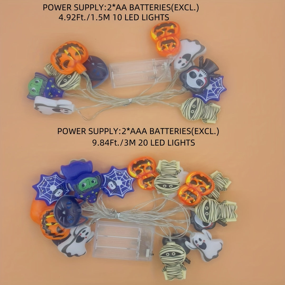 HalloweenGlow | Lichtsnoer met halloweenfiguurtjes