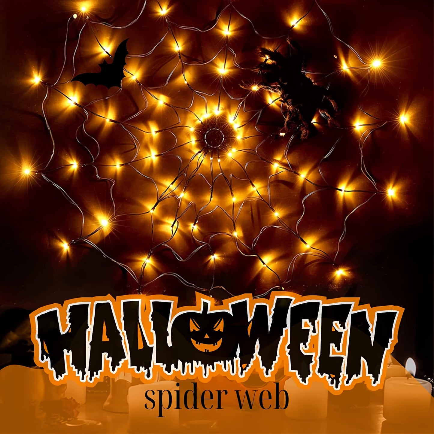 Arachnight | Spinnenweb met lampjes