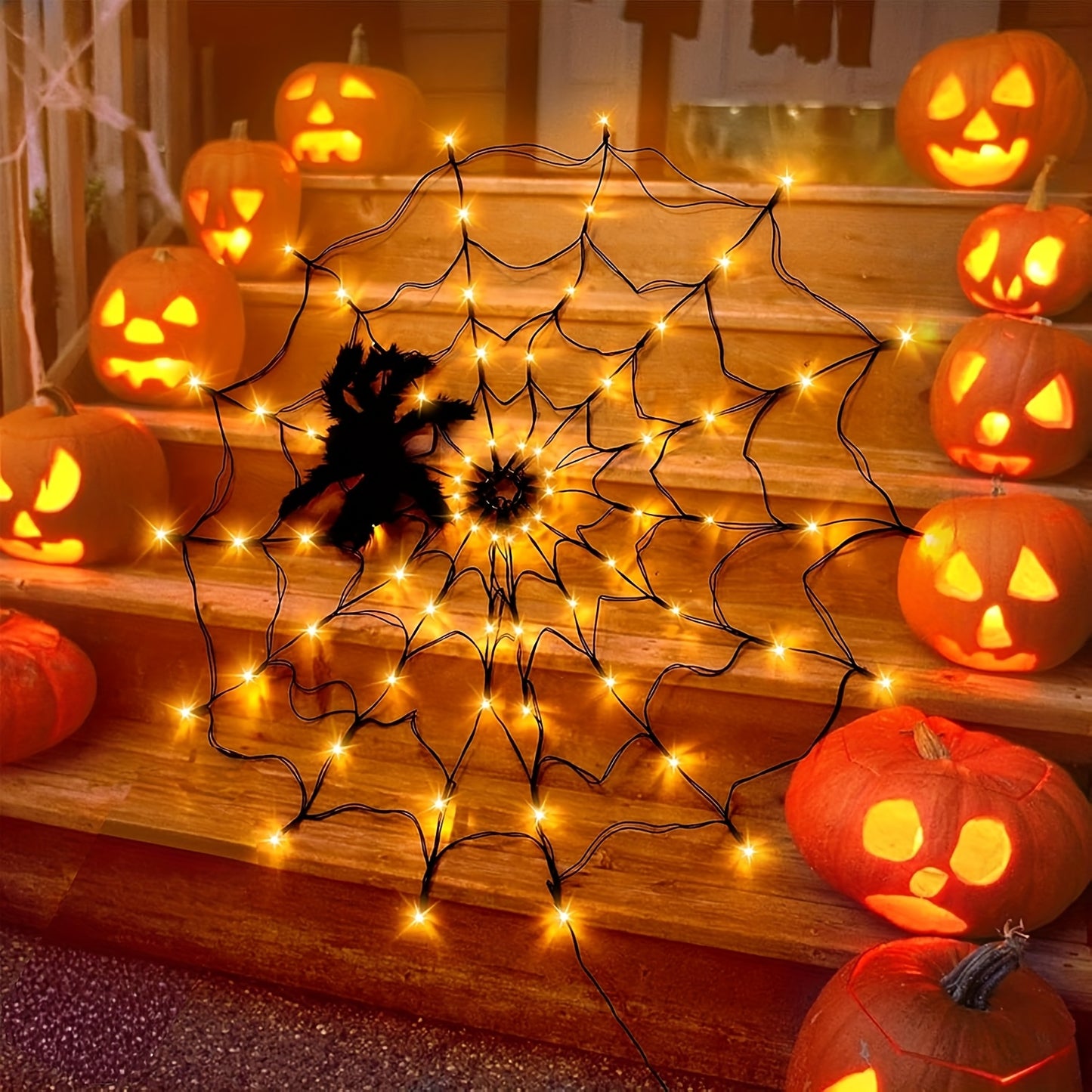 Arachnight | Spinnenweb met lampjes