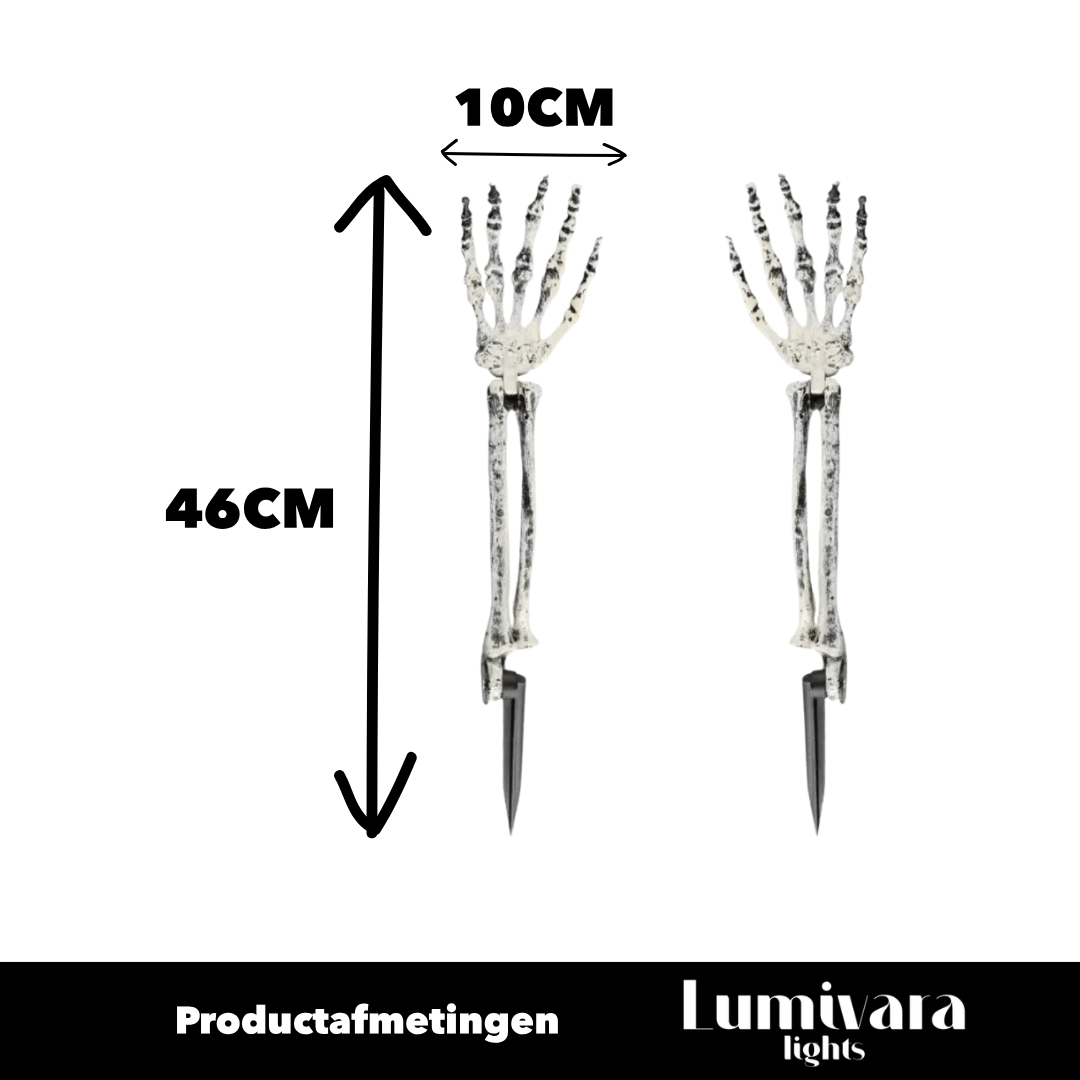 GRAVEGLOW | Set van 2 skelethanden