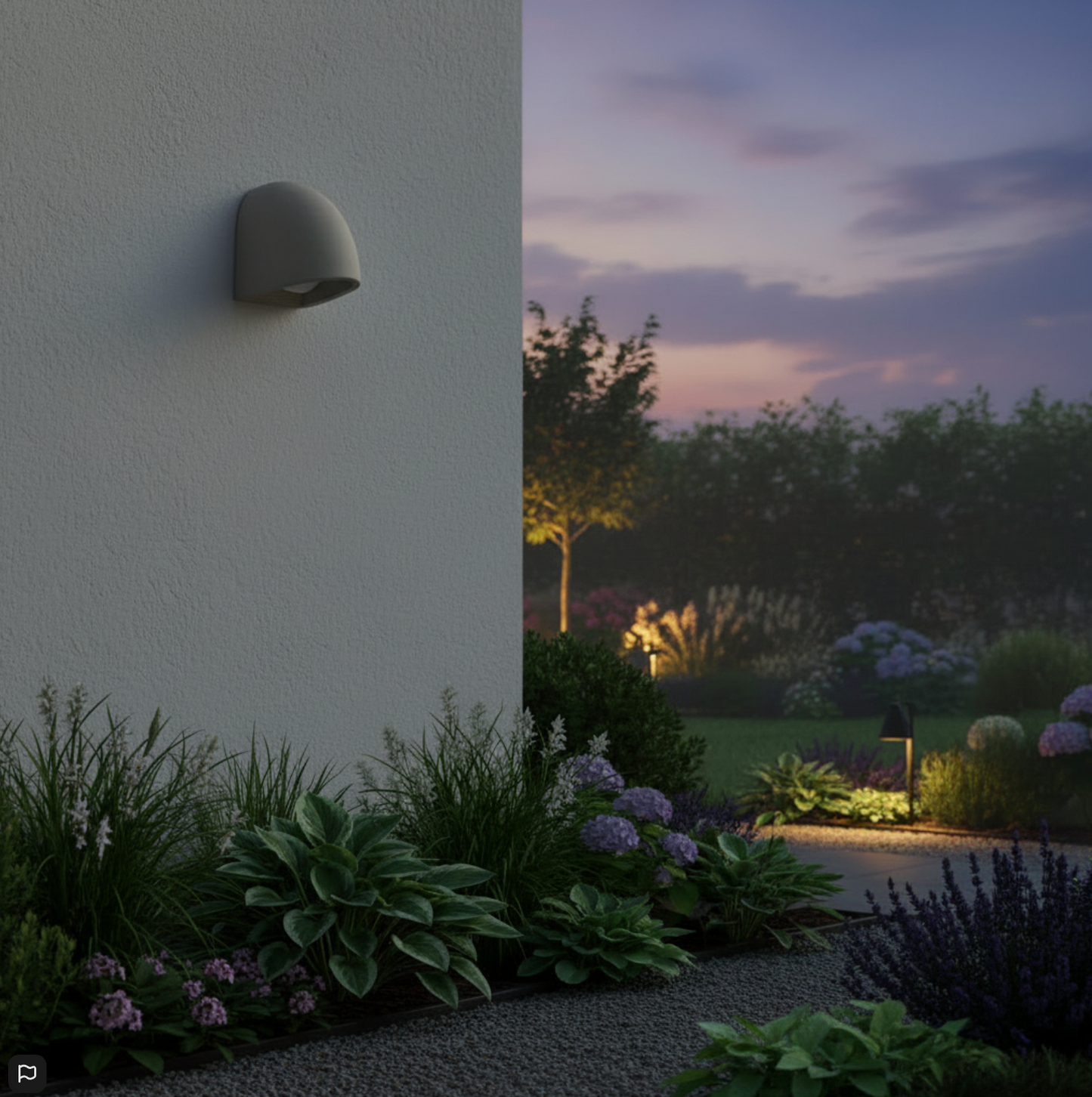 NordicTerra Wall | Minimalistische terrazzo wandlamp voor buiten