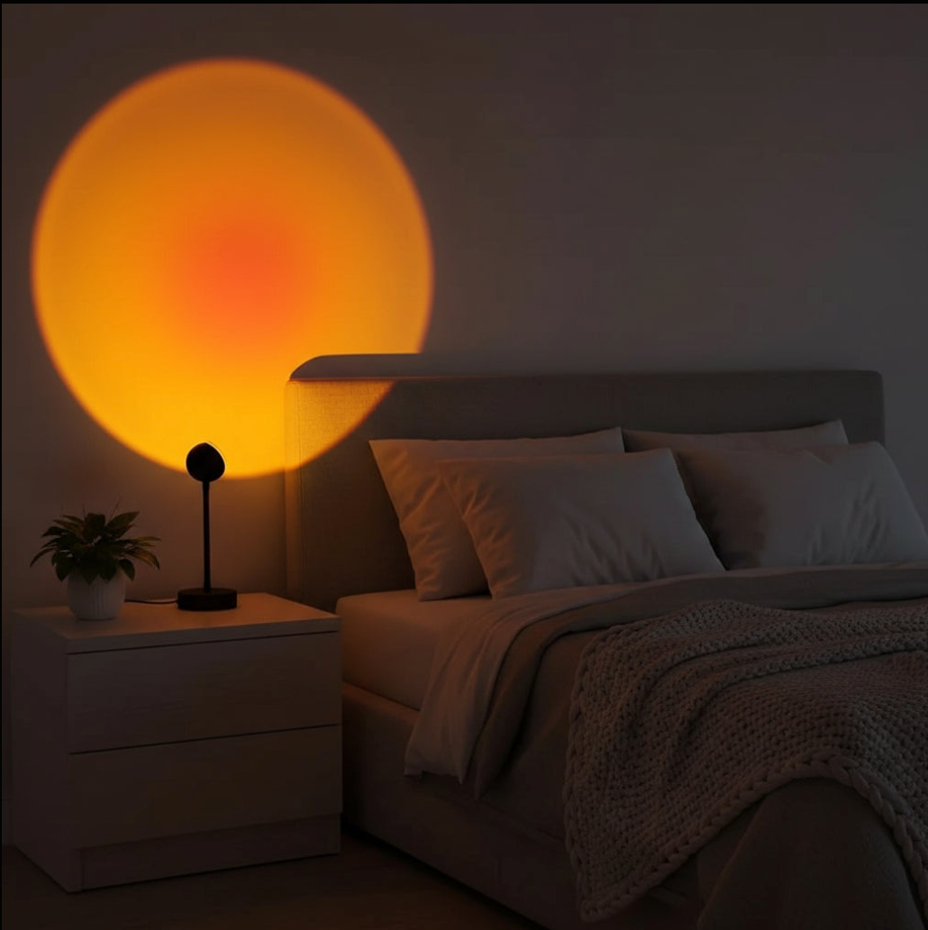 SunAura Glow | 360° zonsondergang projector lamp voor sfeervolle kamerlicht