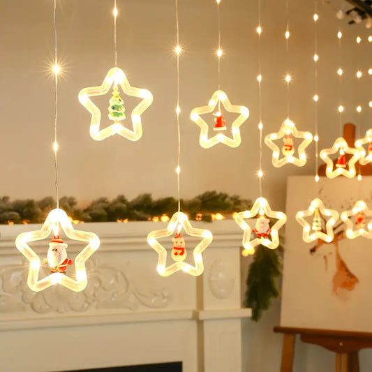 StellaCurtain | Gordijnlicht met kerstthema