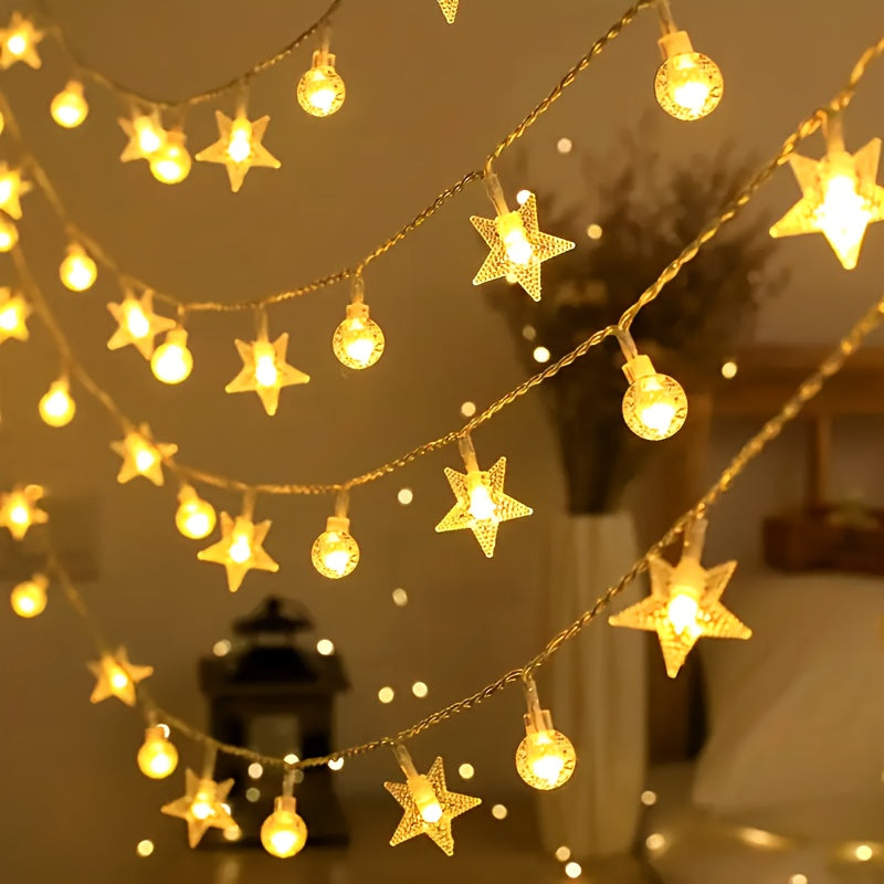 StellaGlow Aura | Lichtsnoer met sterretjes en bolletjes