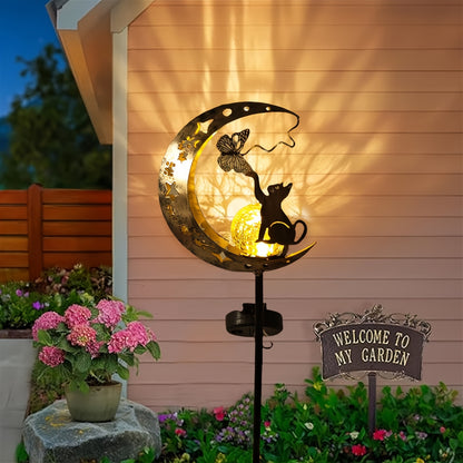 LUNACAT GLOW | Betoverende kat maan solar lamp