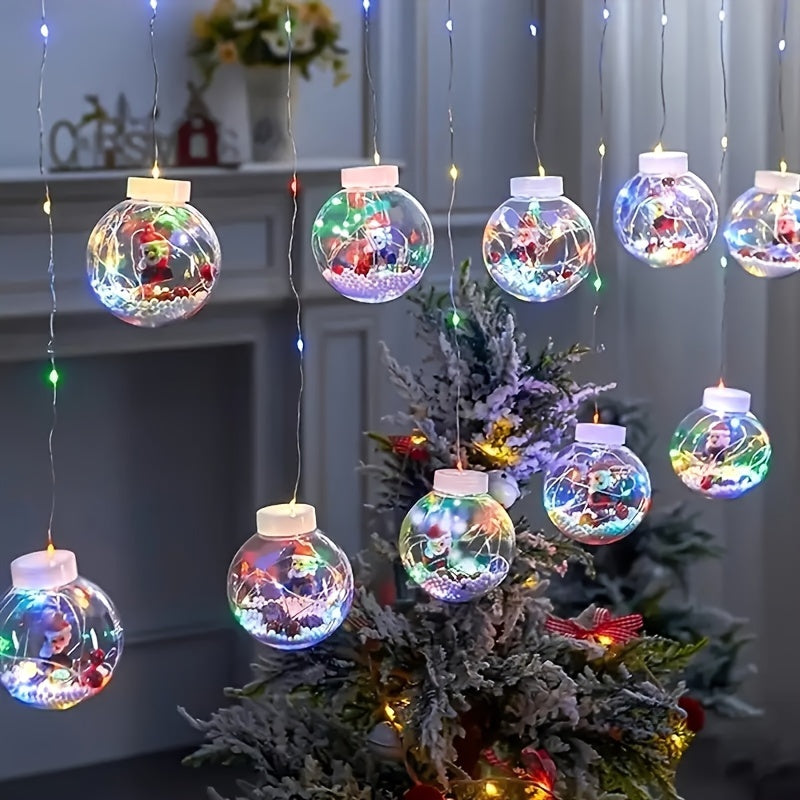 FestiGlow Garland | Lichtgordijn met kerstmannen, rendieren en sneeuwpoppen