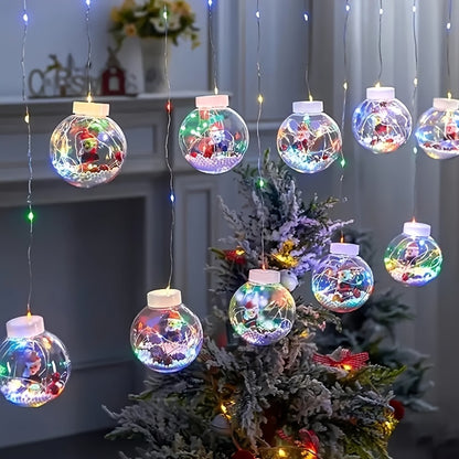 FestiGlow Garland | Lichtgordijn met kerstmannen, rendieren en sneeuwpoppen