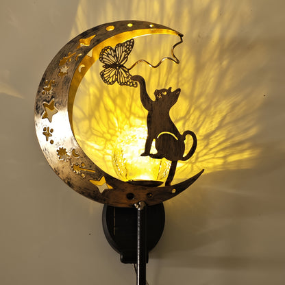 LUNACAT GLOW | Betoverende kat maan solar lamp