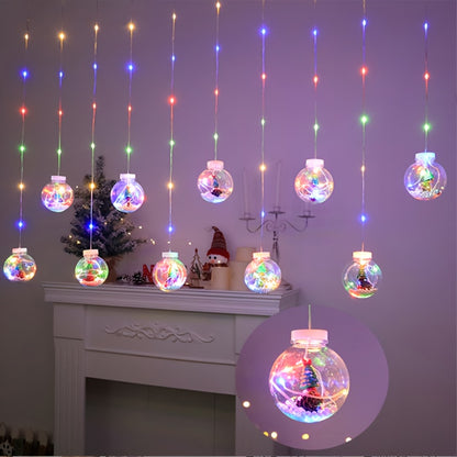 FestiGlow Garland | Lichtgordijn met kerstmannen, rendieren en sneeuwpoppen