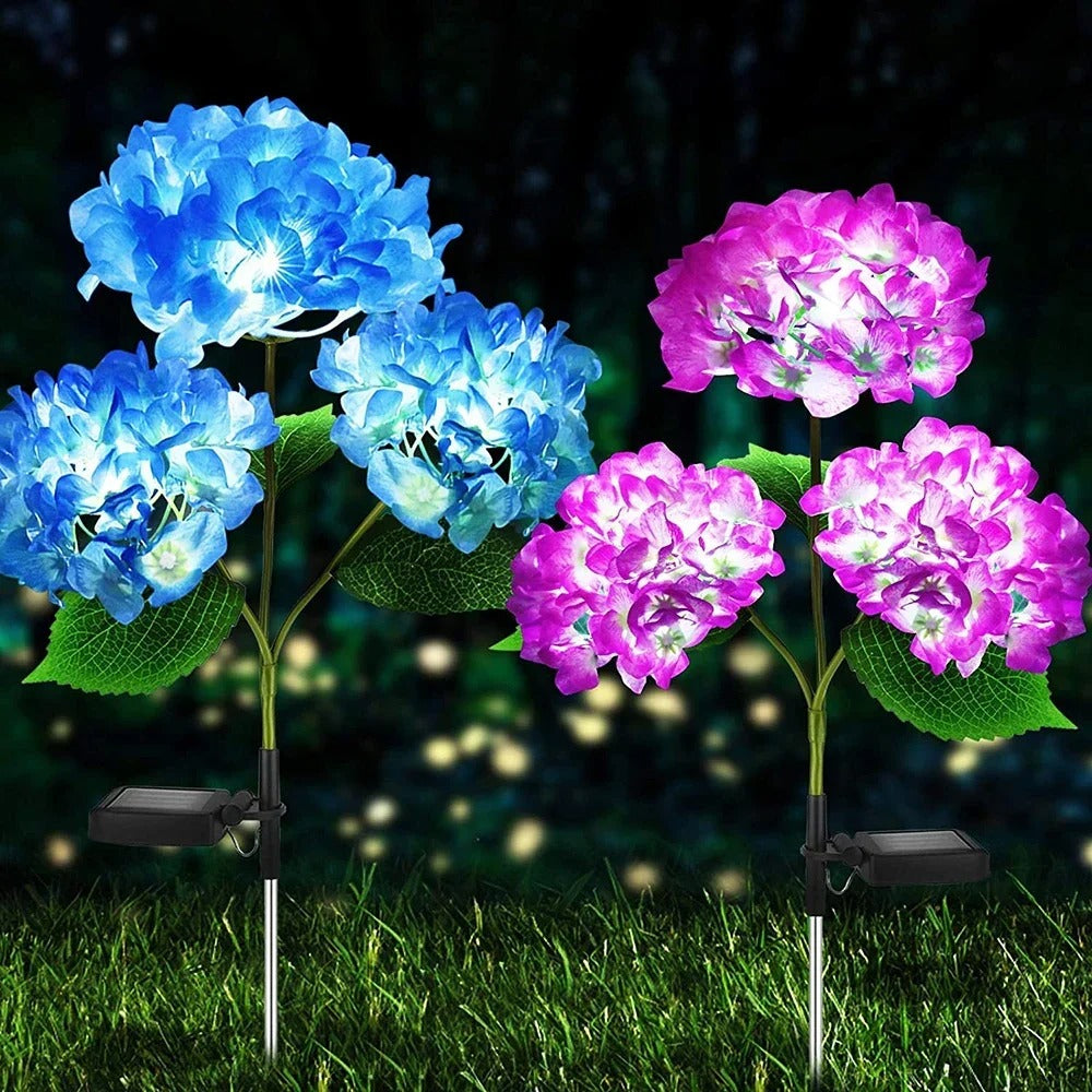 BloomAura Solar | Hortensia solar bloemlamp voor sfeervolle tuinaccenten