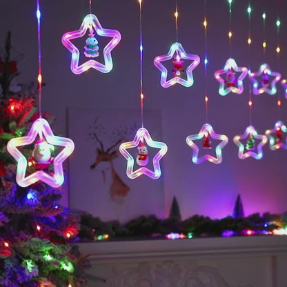 StellaCurtain | Gordijnlicht met kerstthema